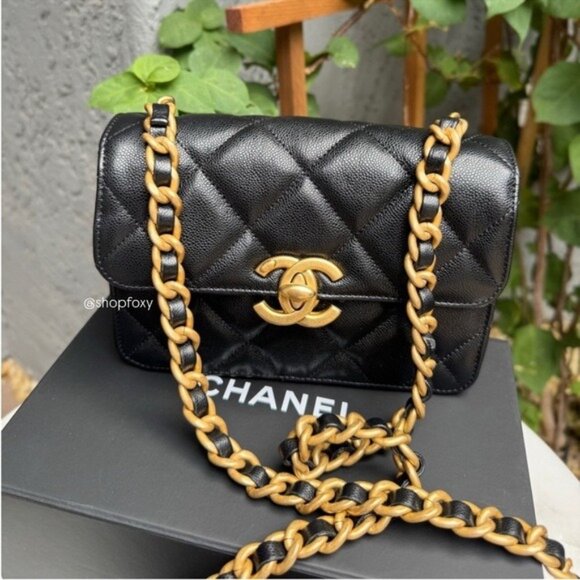 Chanel Shiny Caviar Quilted Small Single Flap - Picture 1 of 15